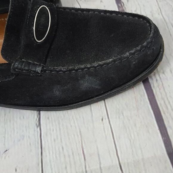Tod's Black Suede Designer Loafers size 6 - Picture 10 of 14